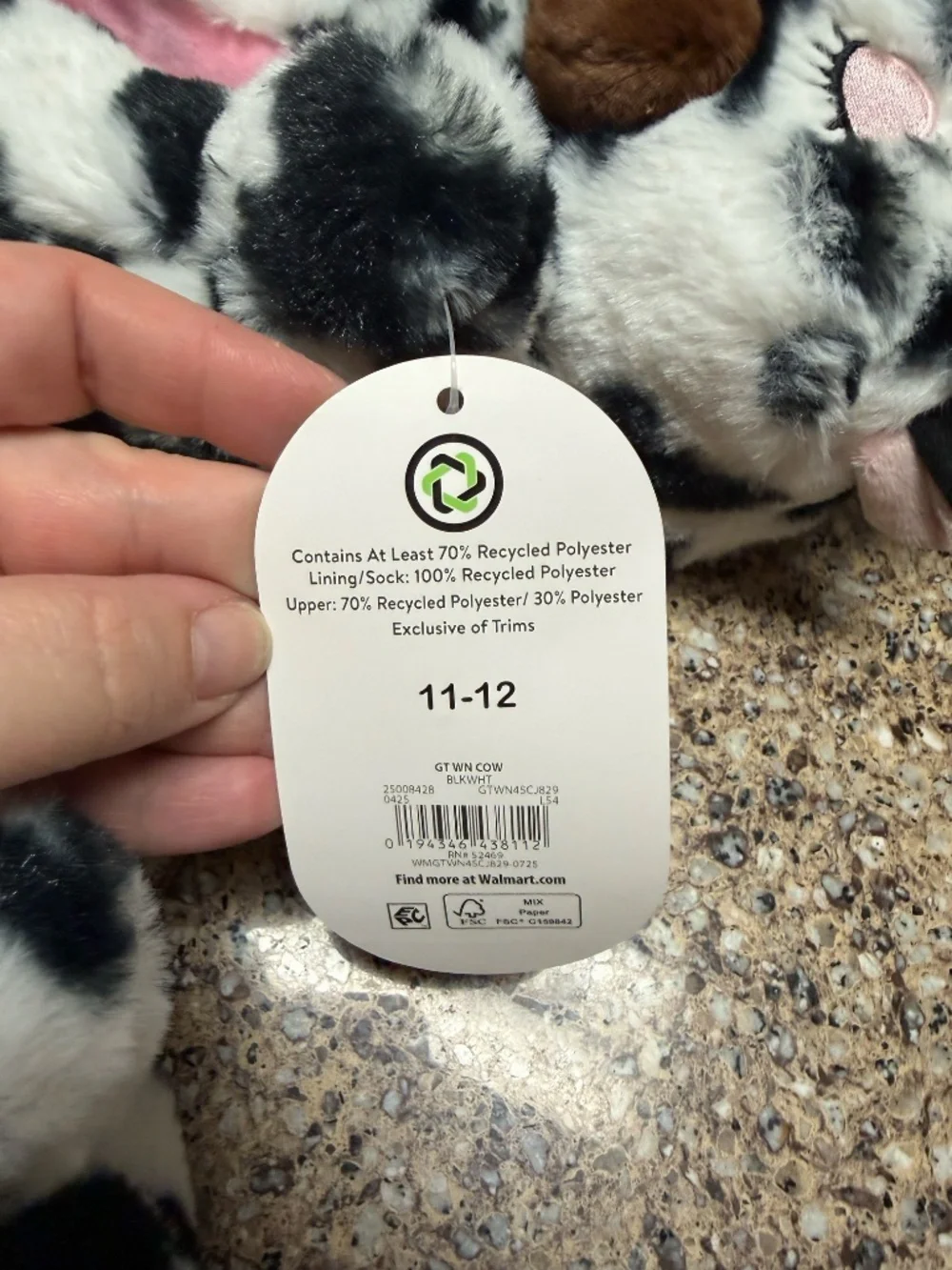 Cow House shoes/Slippers, Kids 11-12